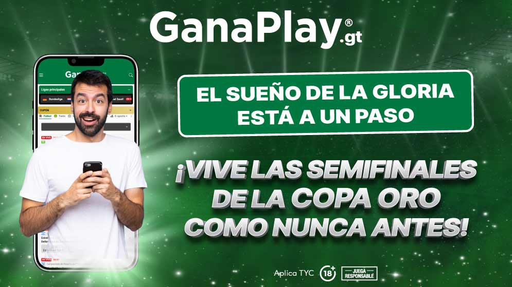 apuesta a las semifinales de la Copa de Oro en Ganaplay con las mejores cuotas y gran variedad de mercados de apuestas deportivas Guatemala ¡Apuesta ya!