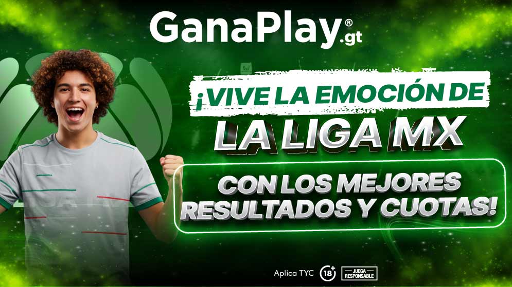 Partidos de la Liga MX con resultados, posiciones y apuestas deportivas en GanaPlay Guatemala.