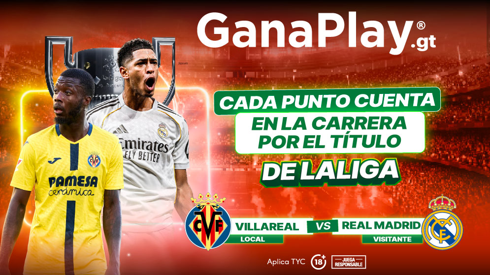 Momento de acción durante Villarreal vs Real Madrid, perfecto para pronósticos y apuestas deportivas en Ganaplay Guatemala.