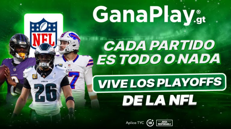 Playoffs NFL 2025 con el calendario playoffs NFL de comodines, enfrentamientos clave y opciones de apuestas deportivas NFL en casas de apuestas deportivas como GanaPlay Guatemala.