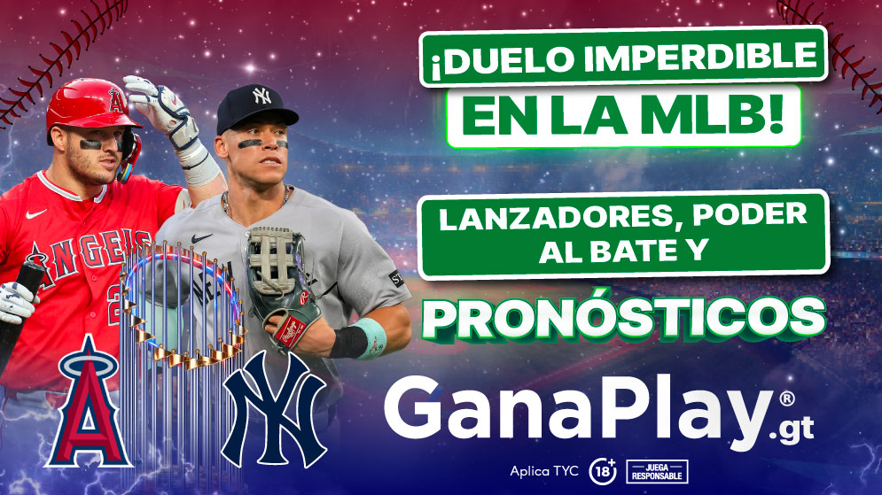 Análisis del Angels vs Yankees este 14 de abril. Revisa los mejores pronósticos de béisbol Guatemala y cuotas en GanaPlay.