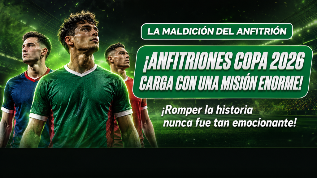 Anfitriones Copa 2026 con México, Estados Unidos y Canadá buscando romper la presión histórica de jugar el Mundial en casa.