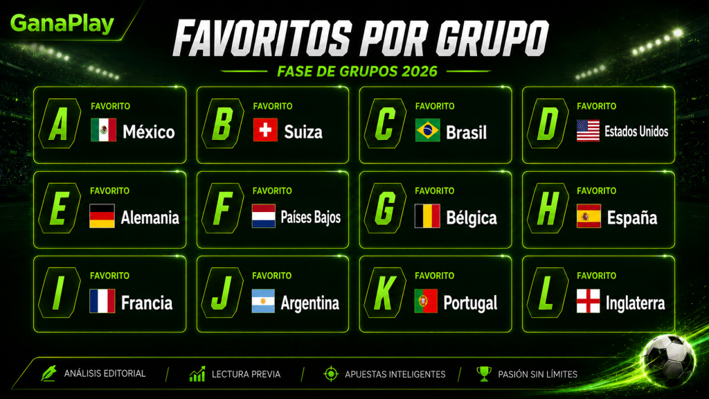 Los favoritos de cada grupo para el Mundial 2026 ¿Cumplirán las expectativas?
