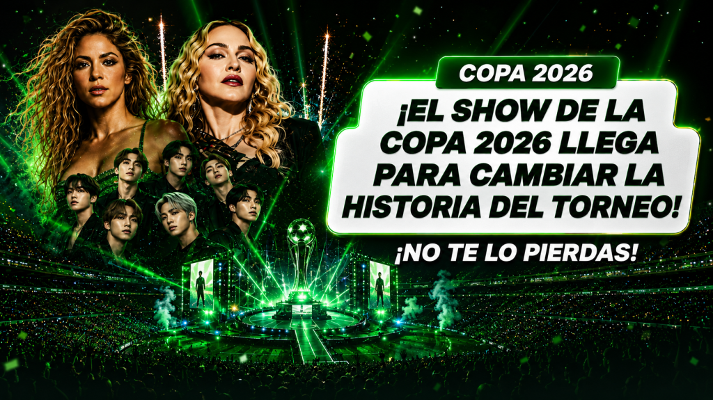 Show de la copa 2026 con Shakira, BTS y Madonna en el medio tiempo de la gran final.