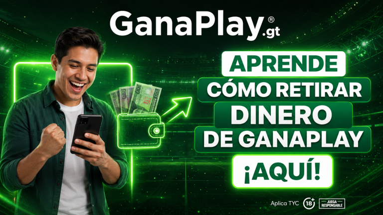 Cómo retirar dinero de GanaPlay Guatemala mediante nota de retiro, punto de venta o transferencia bancaria.